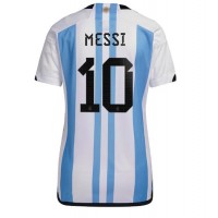 Fotbalové Dres Argentina Lionel Messi #10 Dámské Domácí MS 2022 Krátký Rukáv